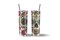 #313 CLEAR Sugar Skull - 20oz Skinny Straight- 9.4" x 8" Pattern Vinyl Wrap